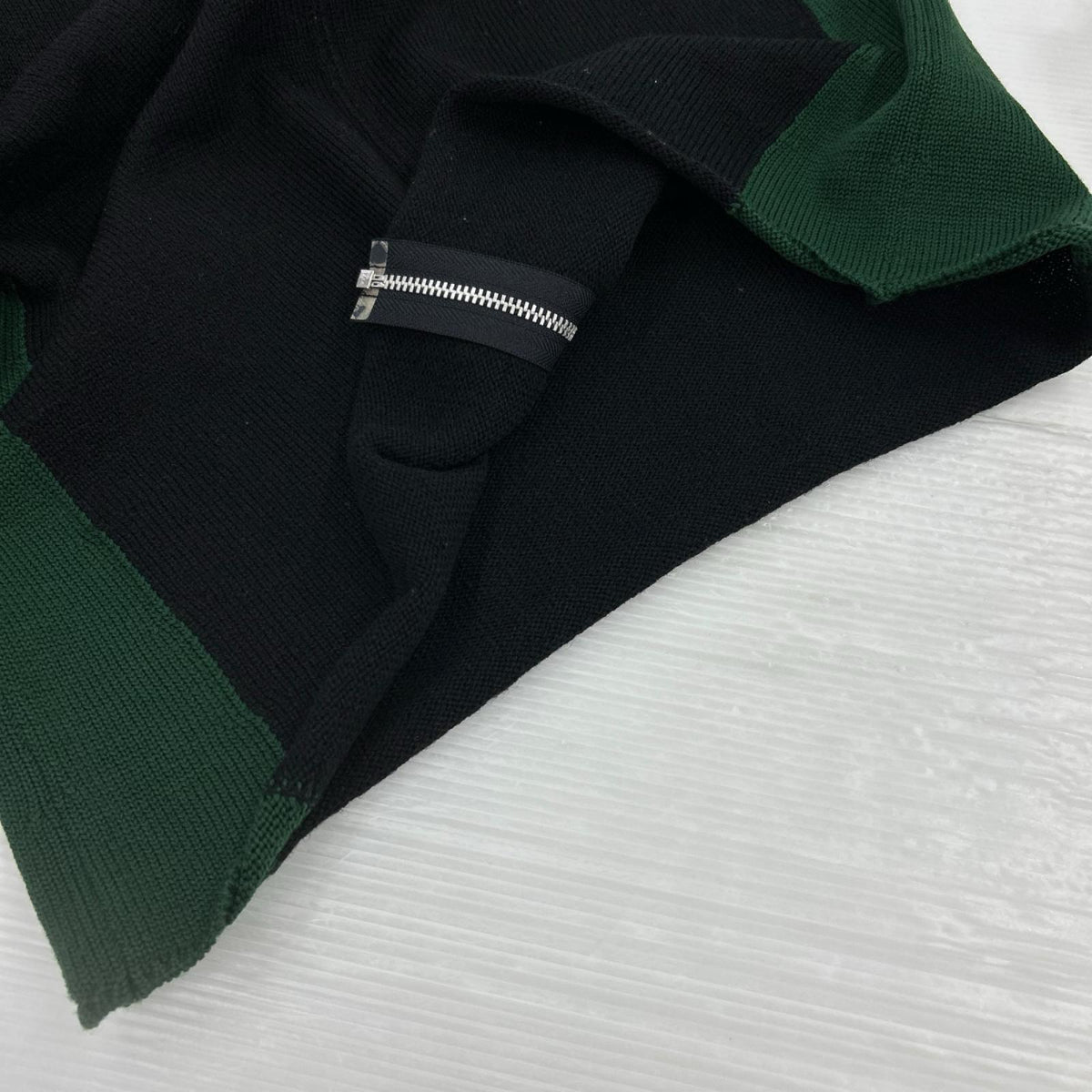 ニット HOMME PLUS 2003 カーブ期 ジップセーター ブラック