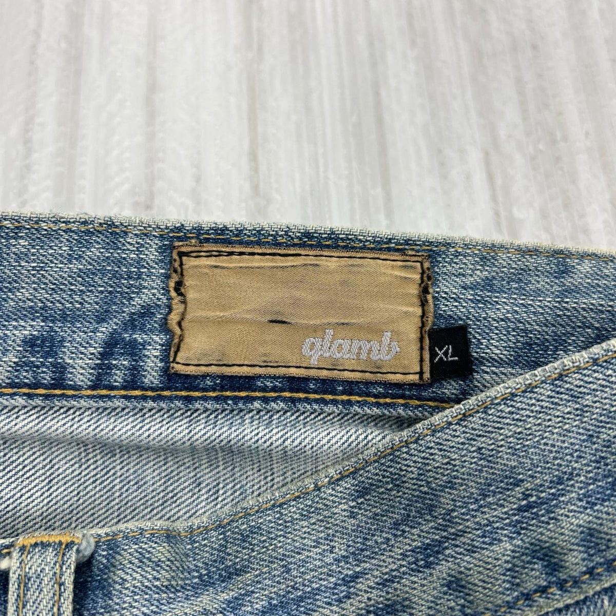 デニムパンツ ﾘﾍﾟｱ加工 ﾃﾞﾆﾑ （XL） ブルー