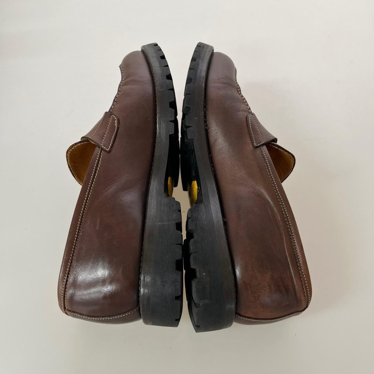 シューズ LENDVAY SHIWARCZ made in ITALY 茶 ﾛｰﾌｧｰ ブラウン