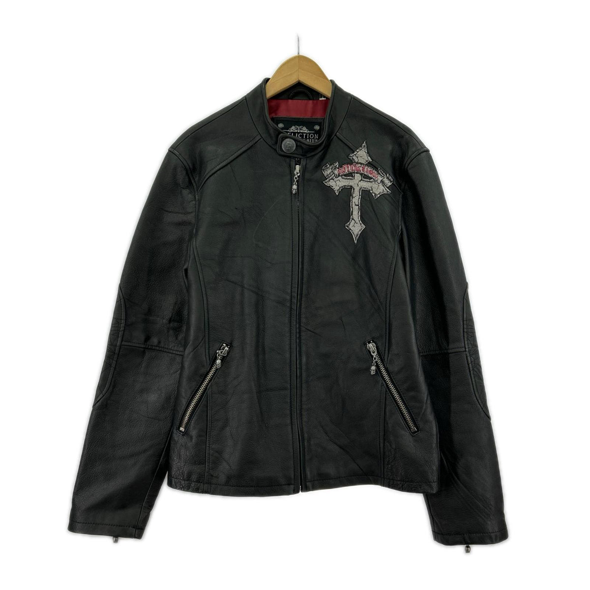 レザージャケット affliction black premium　XL ブラック