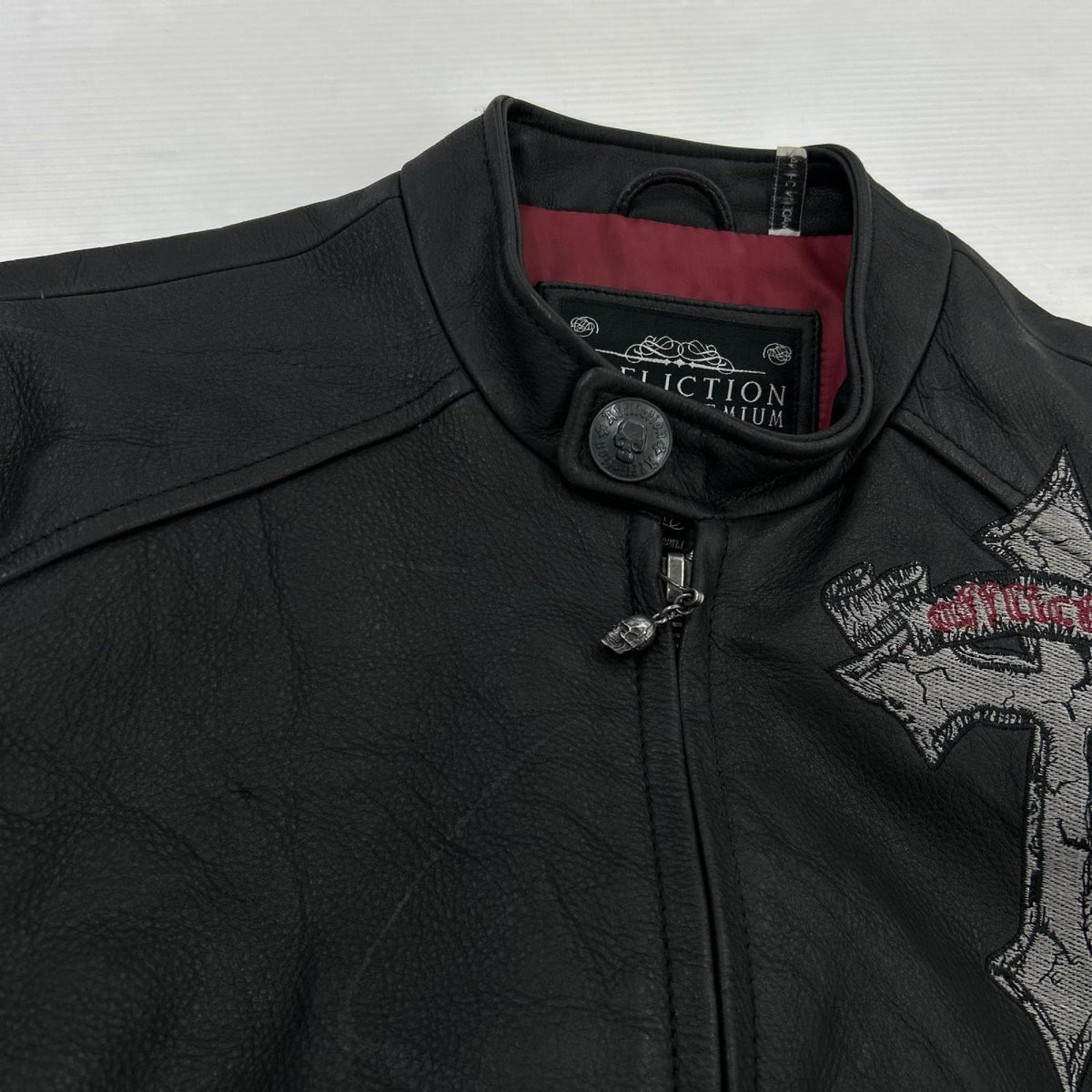レザージャケット affliction black premium　XL ブラック