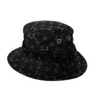 ハット × Yohji Yamamoto 総柄 黒 (M/L) ブラック