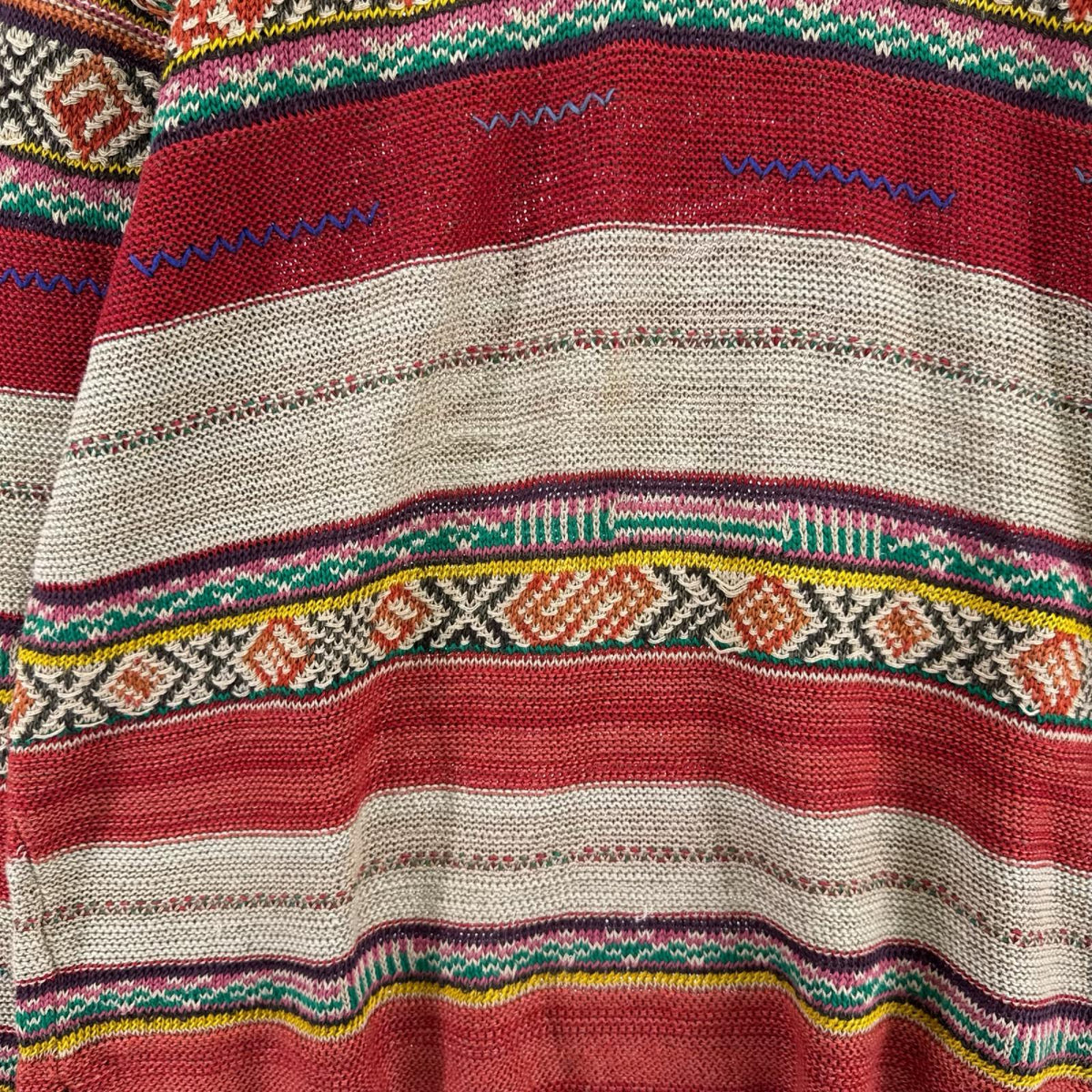 ニット ﾘﾈﾝｼﾙｸ混ﾍﾝﾘｰﾈｯｸｾｰﾀｰ (XL) マルチカラー