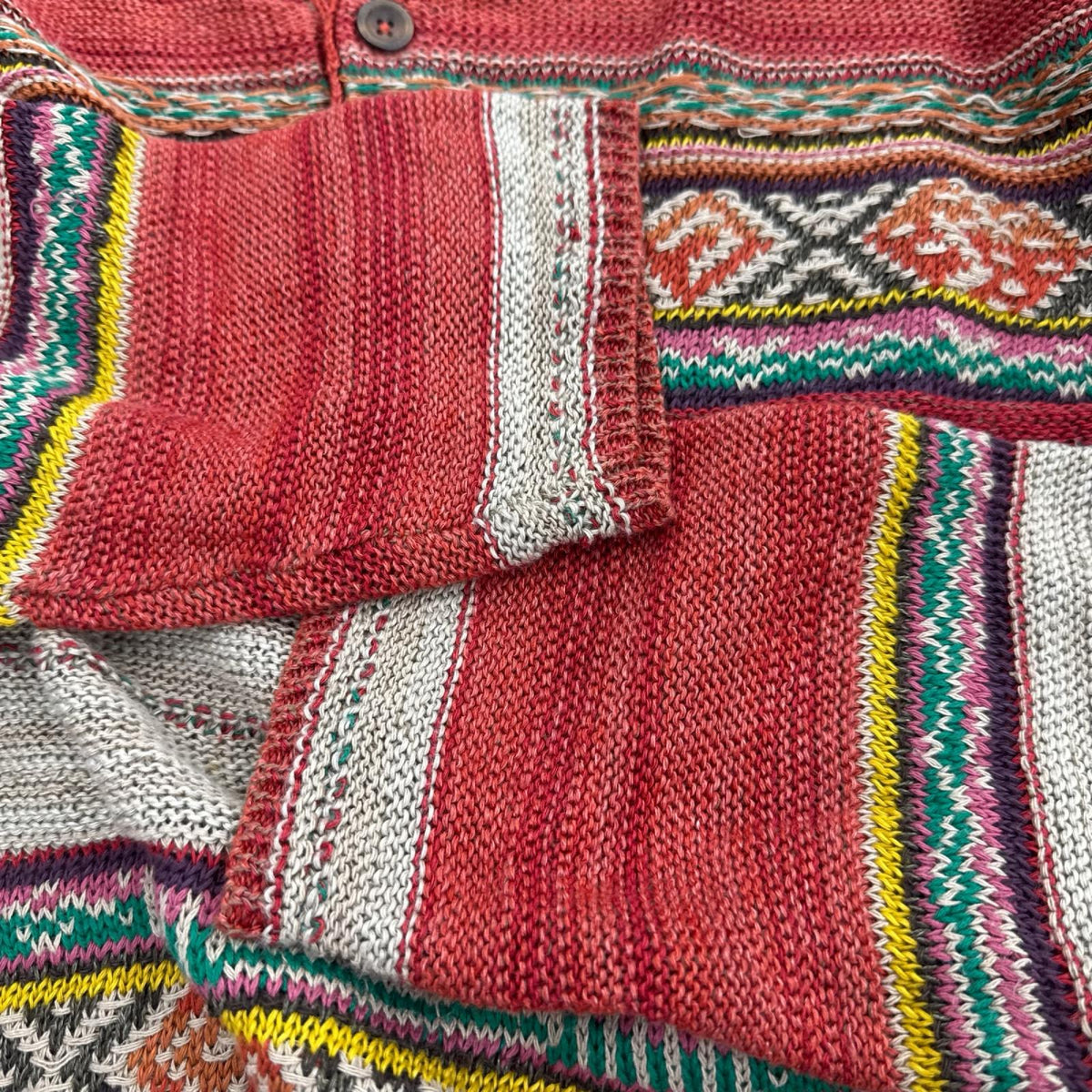 ニット ﾘﾈﾝｼﾙｸ混ﾍﾝﾘｰﾈｯｸｾｰﾀｰ (XL) マルチカラー