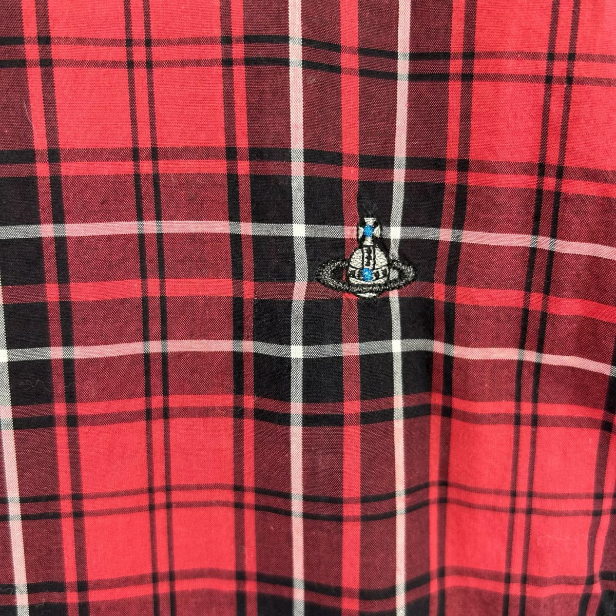 長袖シャツ Vivienne Westwood Tartan Check Orb Embroidered Dress Shirt 48 48