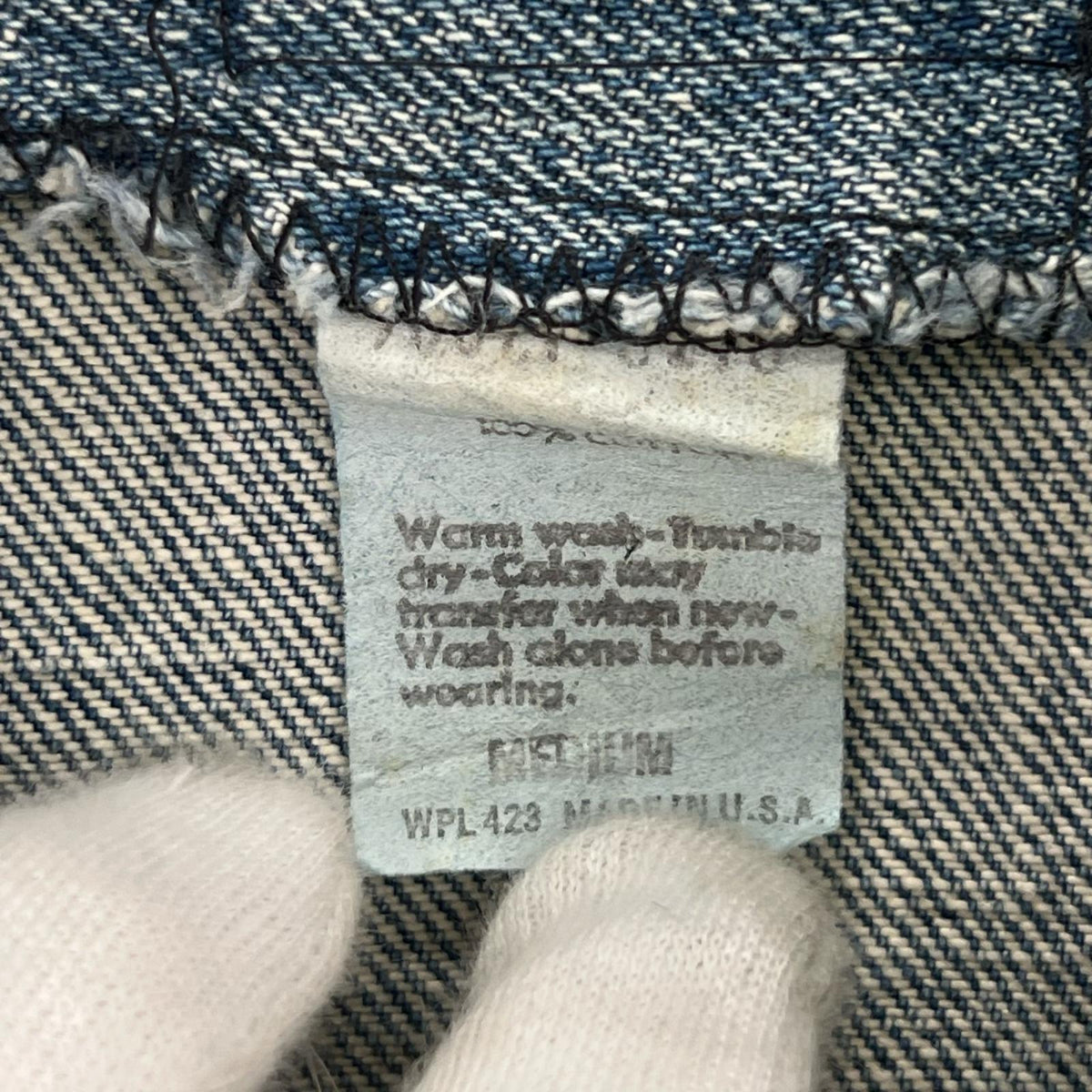 ジャケット LEVI'S ﾌﾞｯｼｭｼﾞｬｹｯﾄ USA製 ﾎﾞﾀﾝ裏525 M ブルー