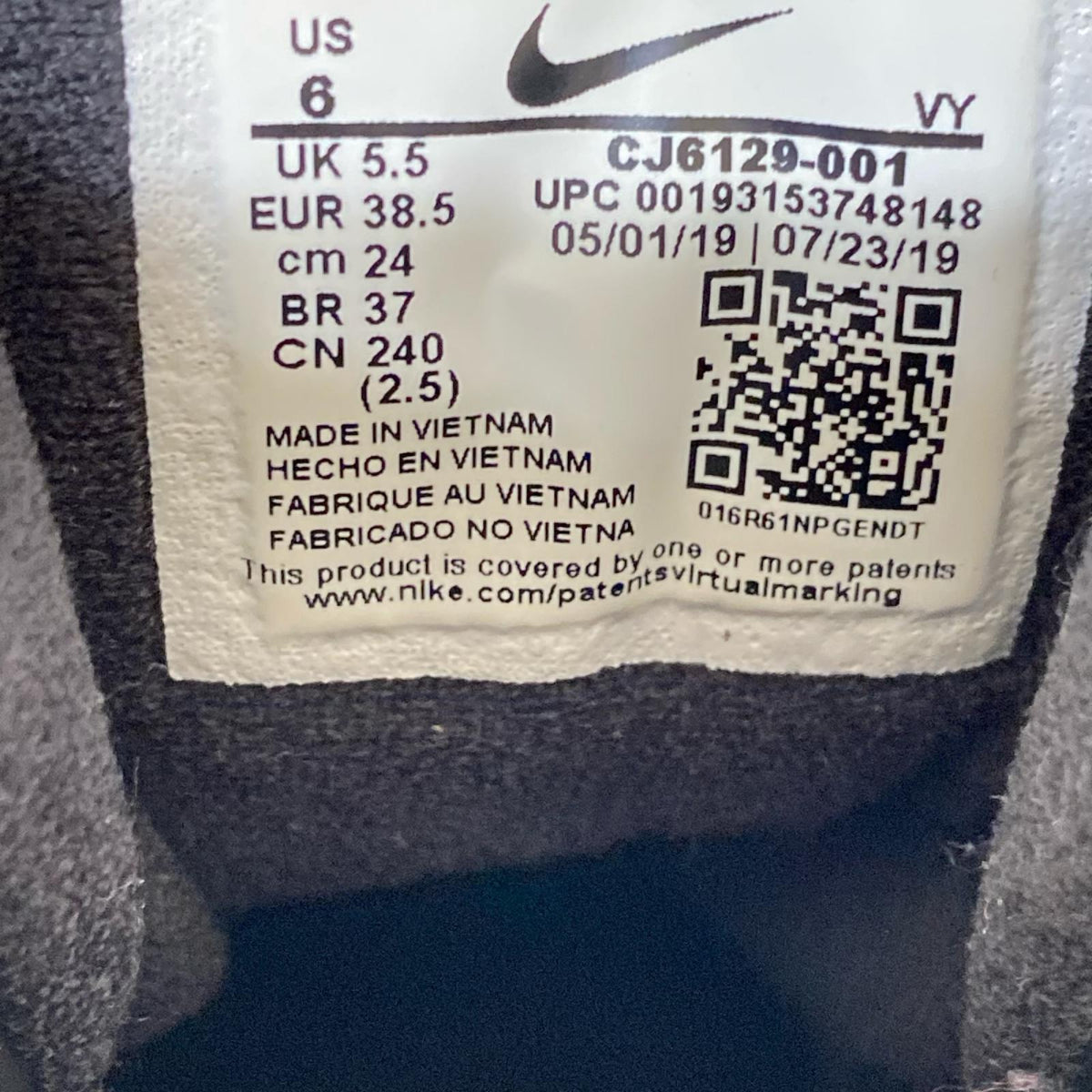 スニーカー AIR MORE UPTEMPO LASER CRIMSON 24cm (US6 UK5 1/2 EU38) ブラック
