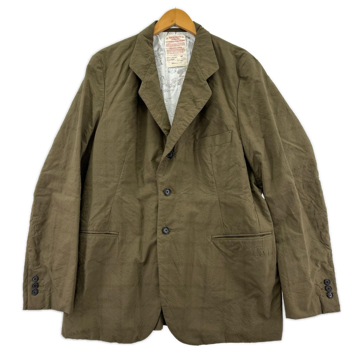 テーラードジャケット 26SS/W.ROLAND/Clover Leaf Check Jacket/L L
