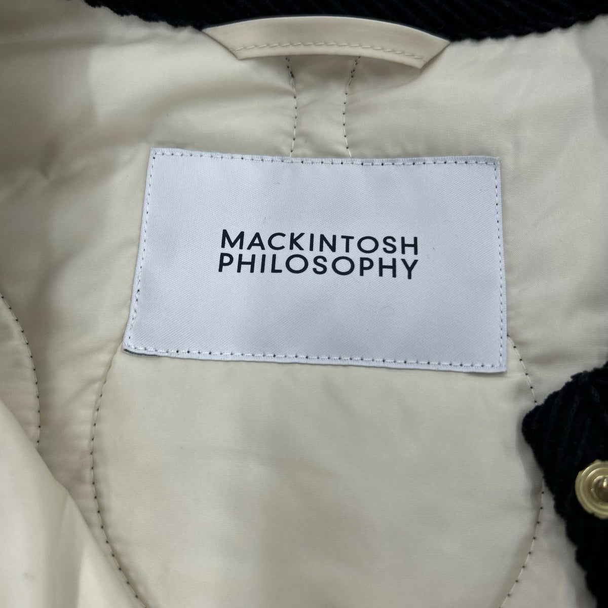 ジャケット MACKINTOSH PHILOSOPHY ﾉｰｶﾗｰｷﾙﾃｨﾝｸﾞｼﾞｬｹｯﾄ 38 ネイビー