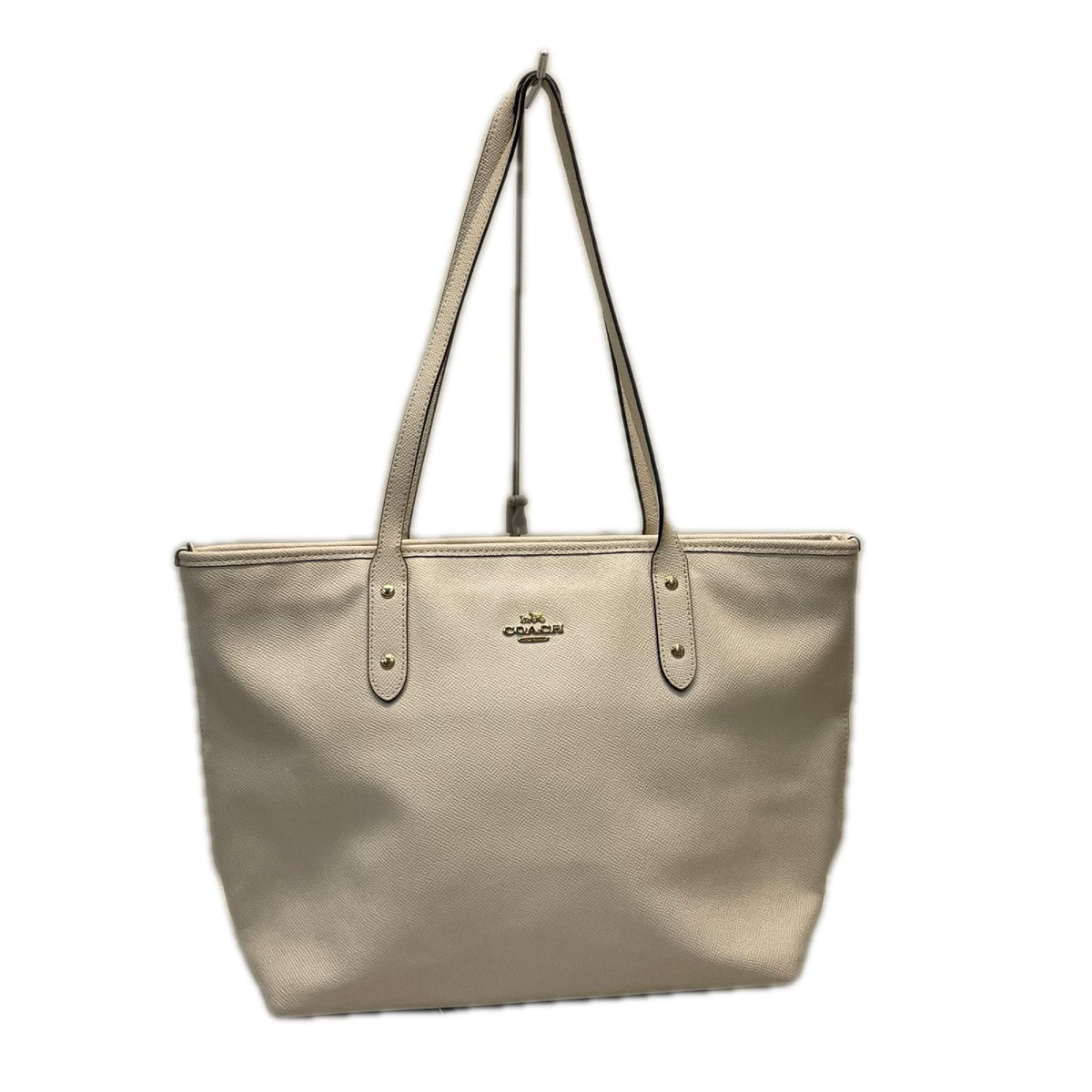 COACH クロスグレインレザー　シティ ジップ トートバッグ