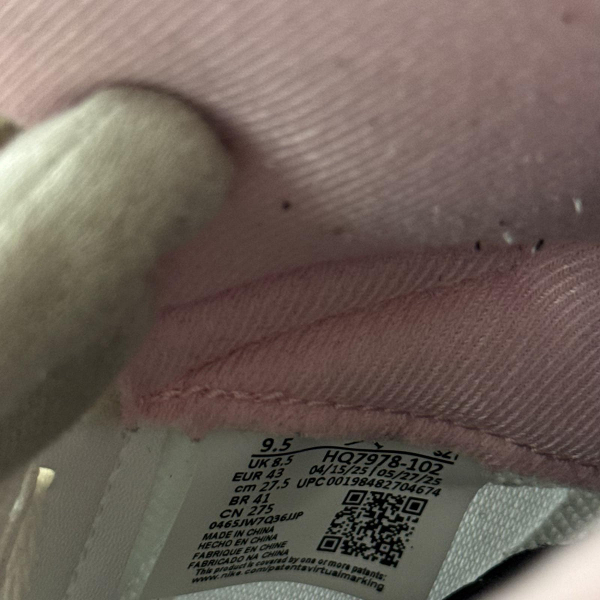 スニーカー AIR JORDAN 5 RETRO Medium Soft Pink 27.5cm (US9 1/2 UK9 EU45)