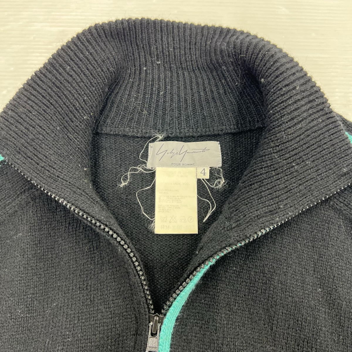 ニット Yohji Yamamoto POUR HOMME ｼﾞｯﾌﾟｱｯﾌﾟﾊｲﾈｯｸﾆｯﾄ 4 ブラック