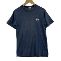 半袖Ｔシャツ 90s/白ﾀｸﾞ/ｽｶﾙTee/紺 S ネイビー