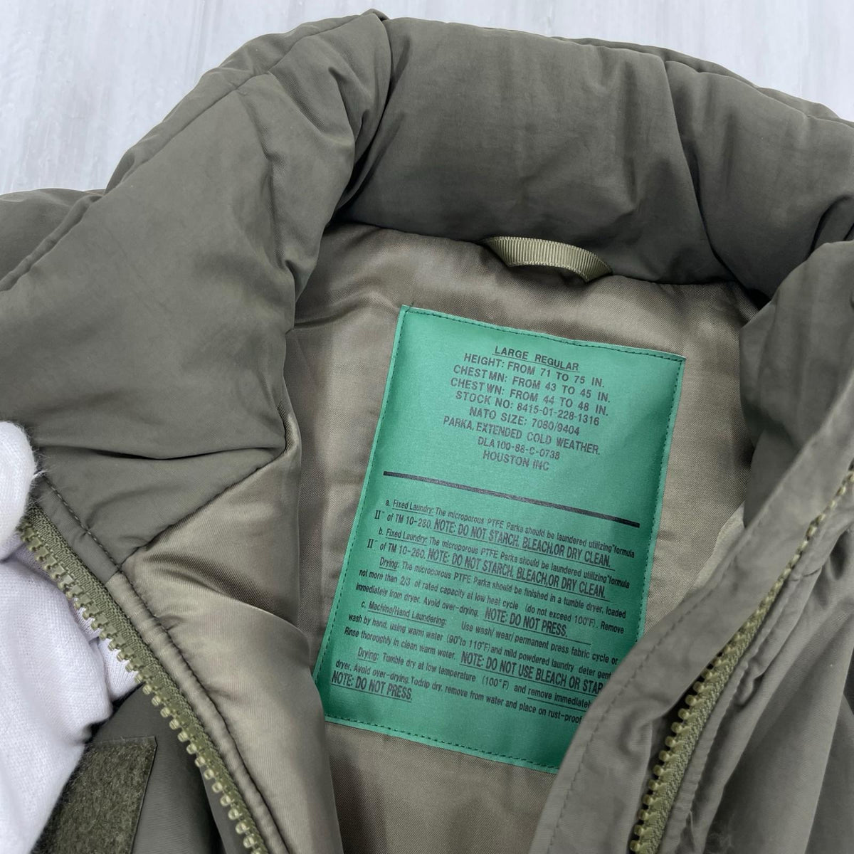 ジャケット PARKA EXTENDED COLD WEATHER L グリーン
