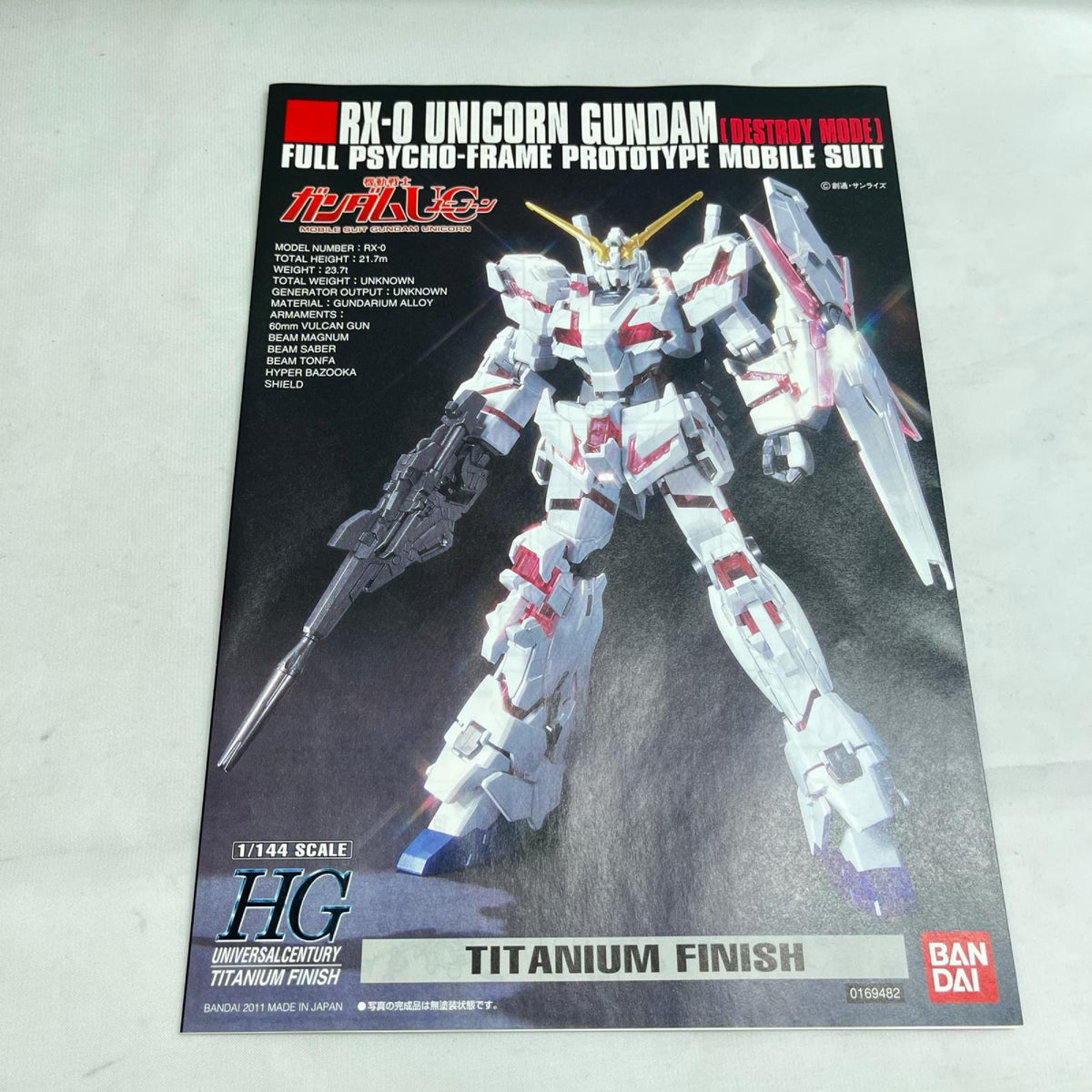 HG ユニコーンガンダム デストロイモード チタニウムフィニッシュ ユニコーンガンダム BANDAI ガンプラ