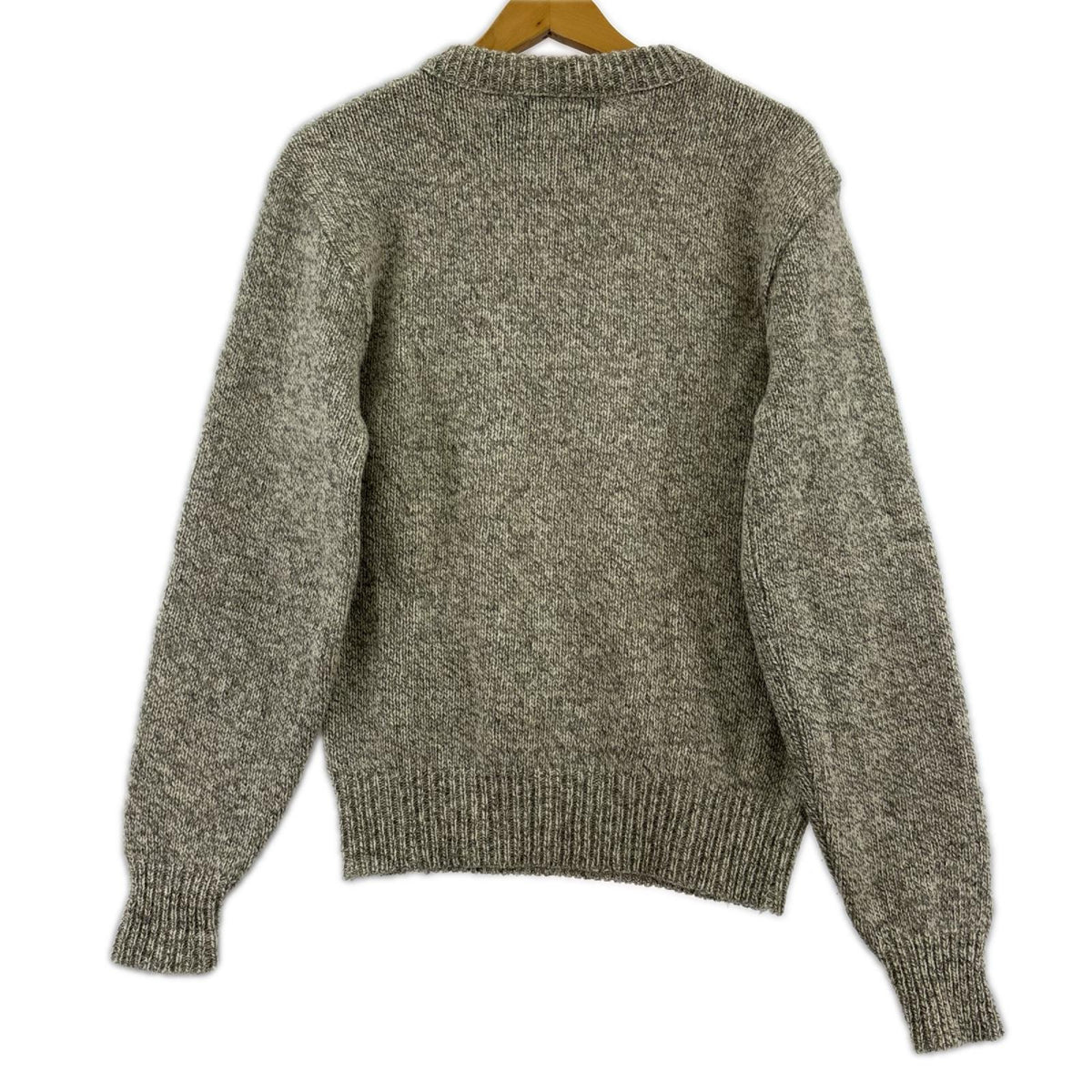 ニット 80-90s 黒ﾀｸﾞ ｳｰﾙ混ｾｰﾀｰ USA製 GRY (S) S ベージュ