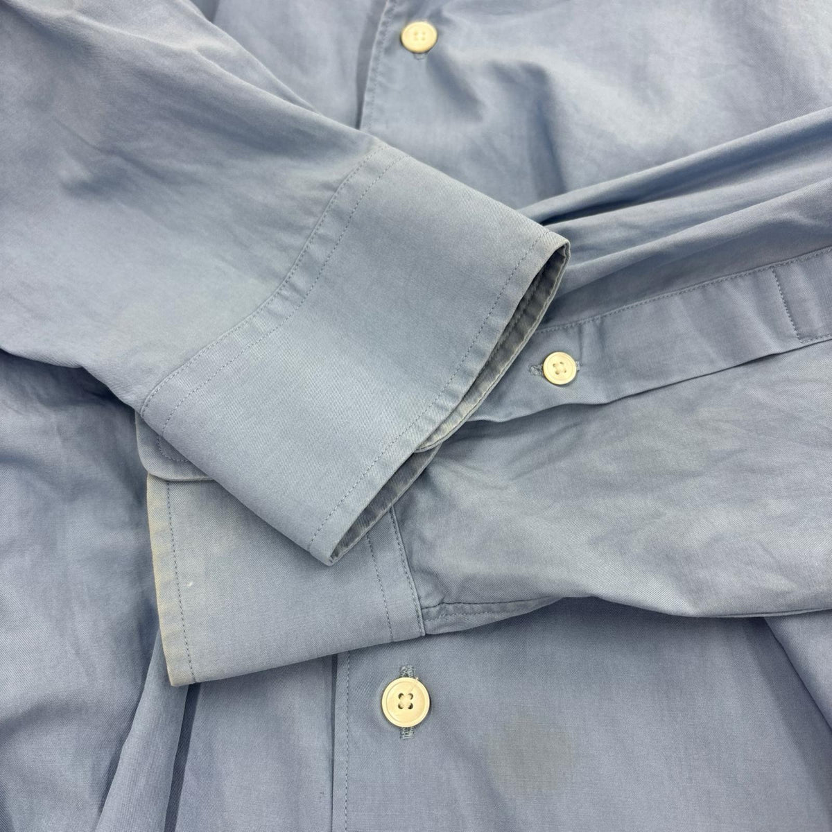 長袖シャツ AURALEE WASHED FINX TWILL SHIRT ブルー
