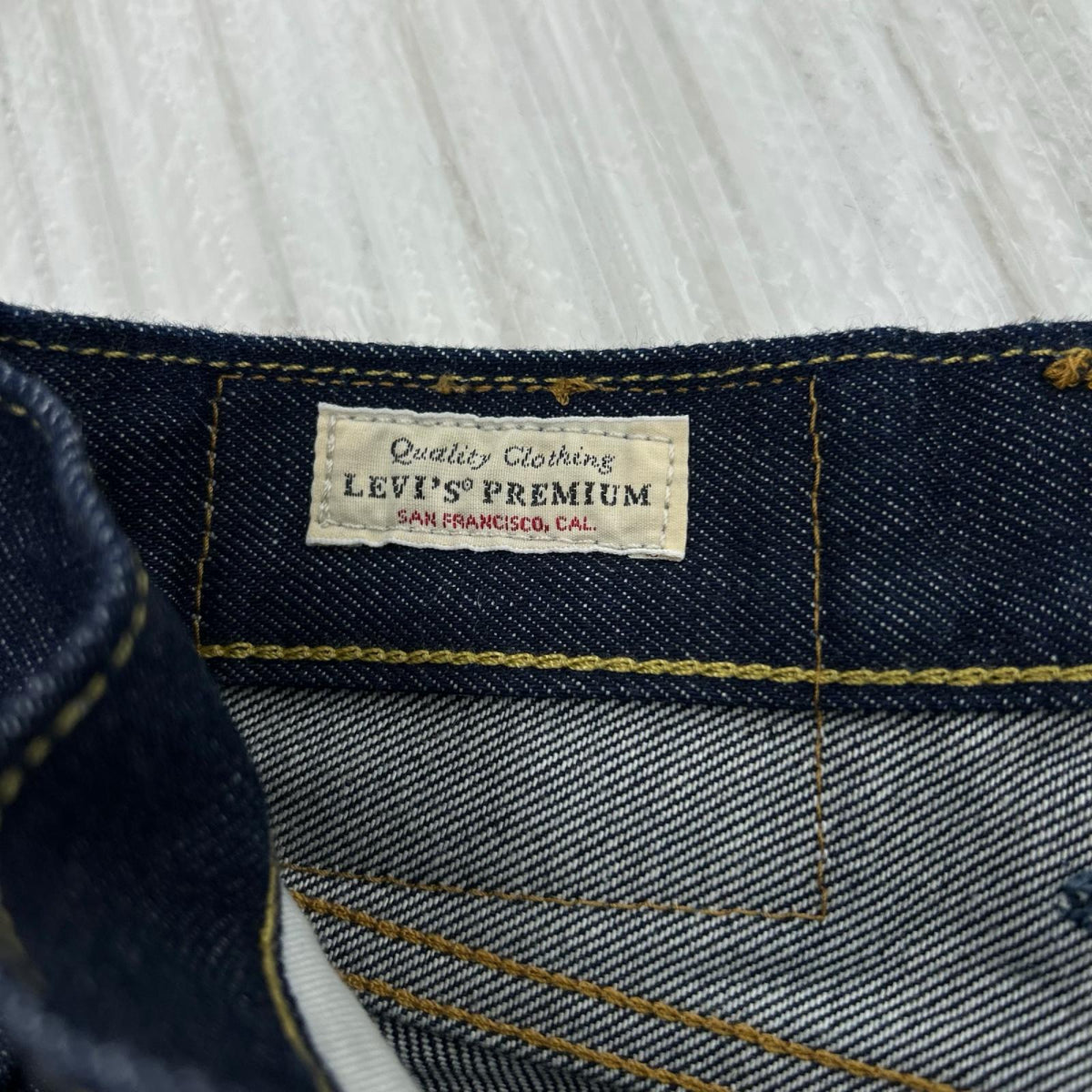 デニムパンツ Levi's PREMIUM JS別注 501 ｾﾙﾋﾞｯﾁﾃﾞﾆﾑﾊﾟﾝﾂ 40 ネイビー