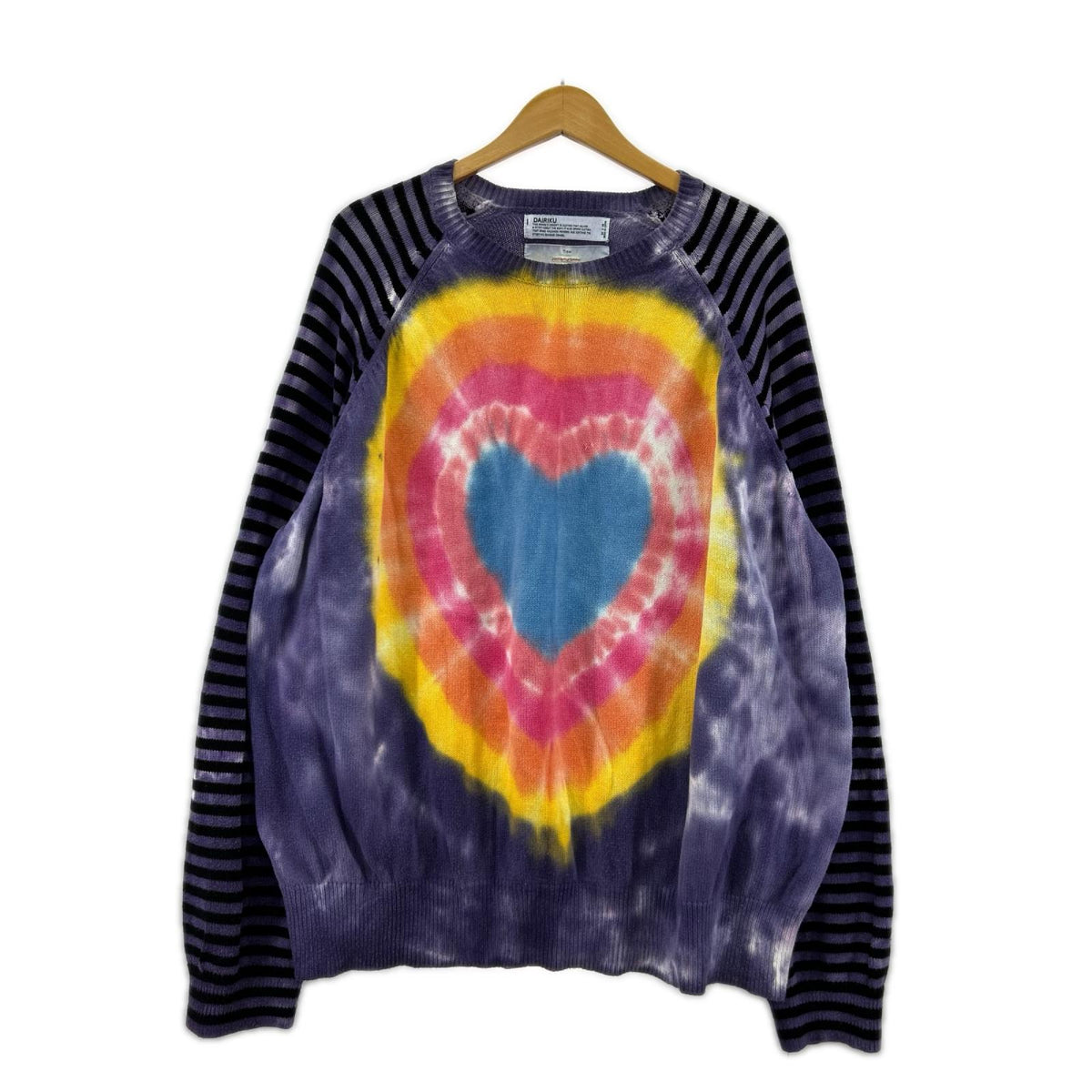 ニット 23SS/Heart Tie dye Border Knit マルチカラー