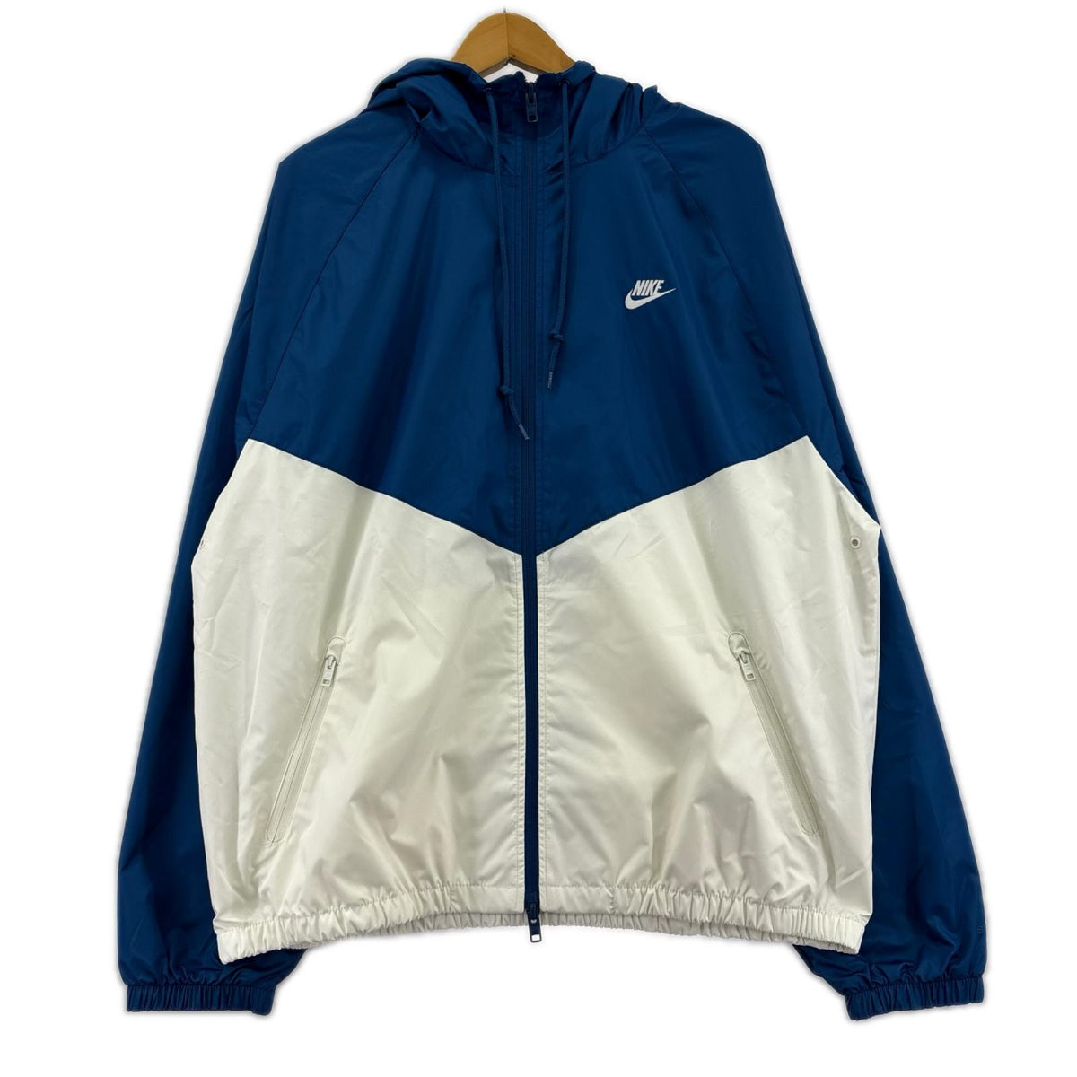 ジャケット ｳｨﾝﾄﾞﾗﾝﾅｰ ﾗｲﾝﾄﾞｼﾞｬｹｯﾄ 青白 (XL)