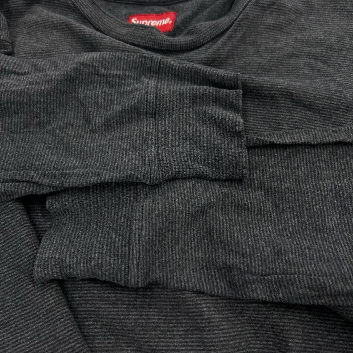 長袖Ｔシャツ L/S ﾎﾞｰﾀﾞｰ ﾁｬｺｰﾙ SIZE:M M グレー