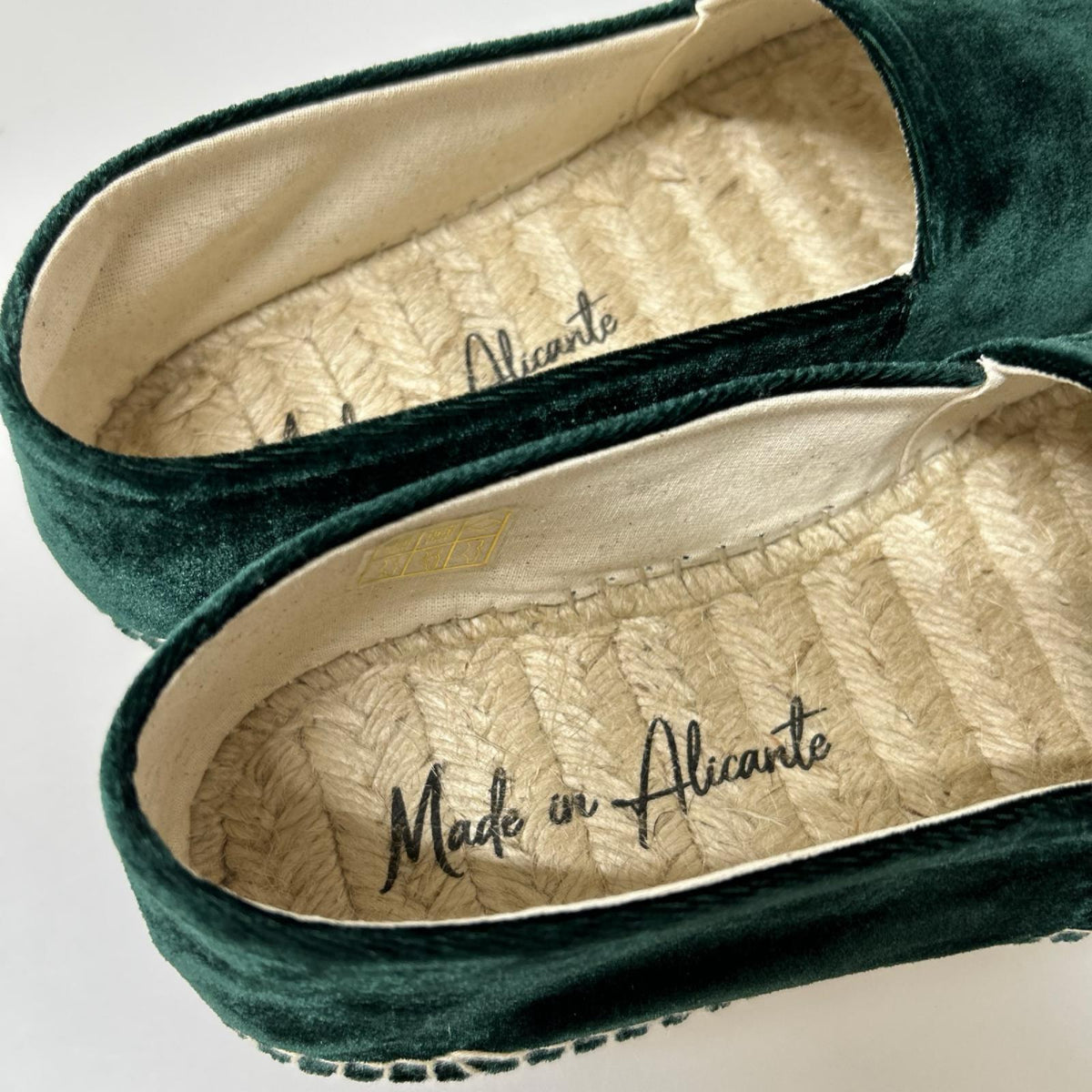 シューズ Made in Alicante VELVET ESPADRILLE グリーン