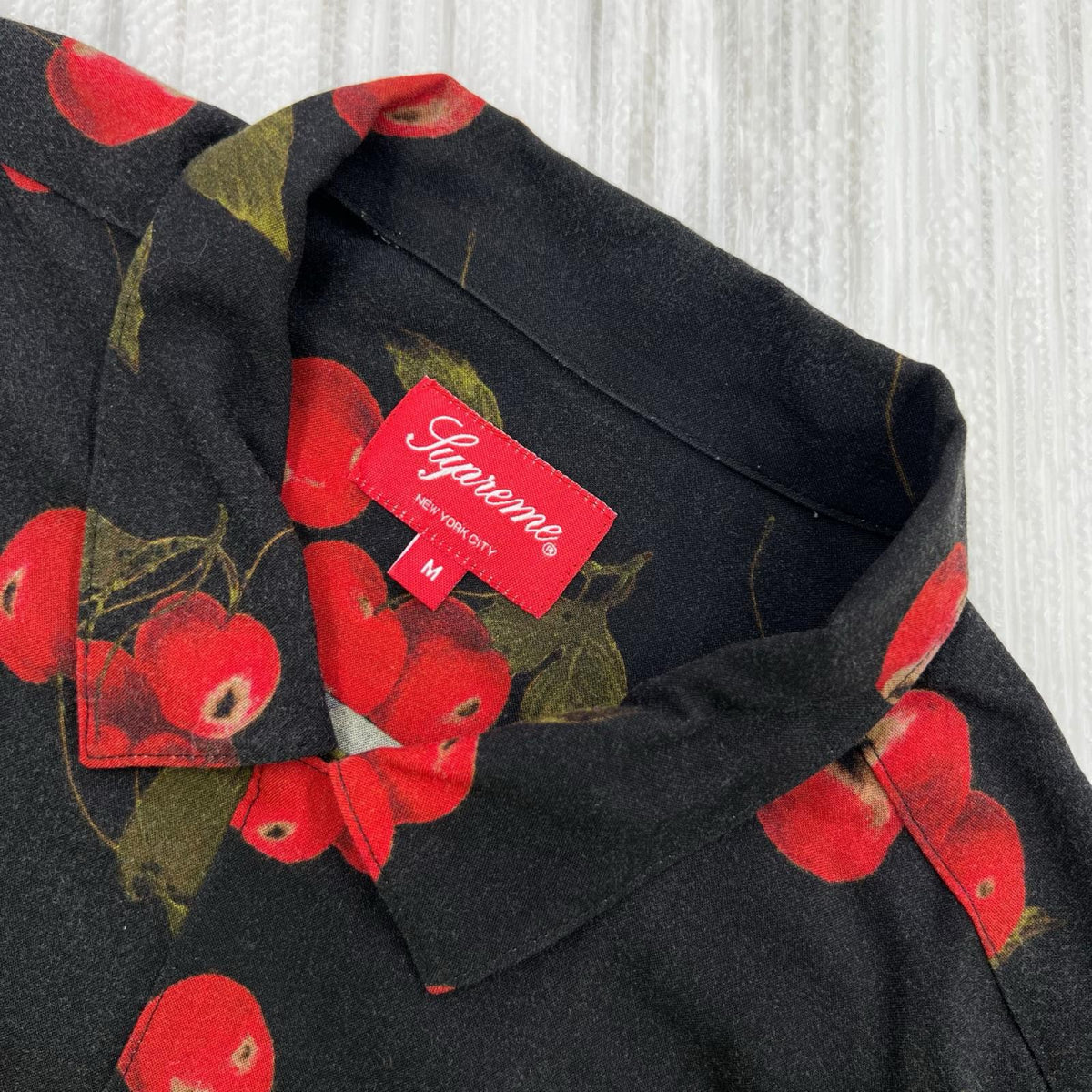半袖シャツ 19SS Cherry Rayon Shirt M ブラック