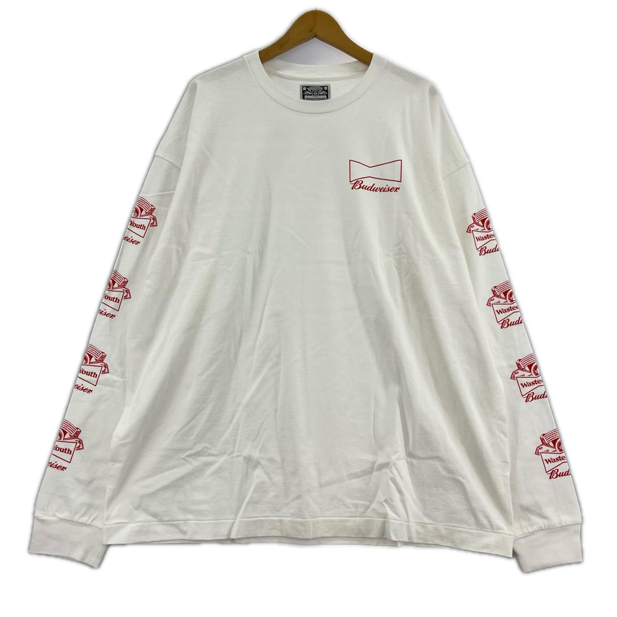 長袖Ｔシャツ Wasted Youth×Budweiser (XXL) ﾎﾜｲﾄ ホワイト