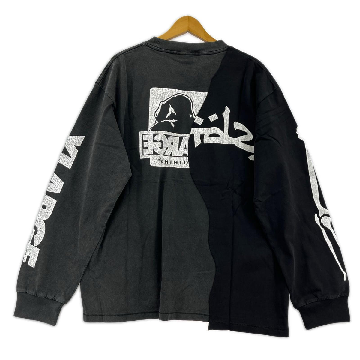 長袖Ｔシャツ APAN LIMITED EDITION MASHED-UP L/S TEE L ブラック
