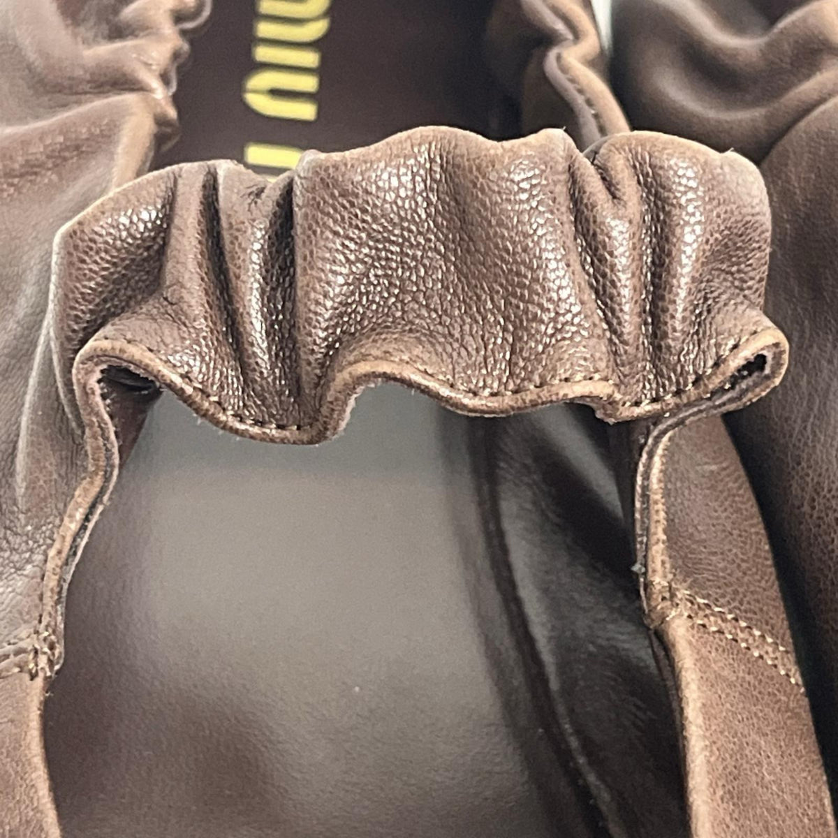 MIUMIU/ルーシュ/ナッパレザー/バレリーナ/サイズ40/5F340E 40
