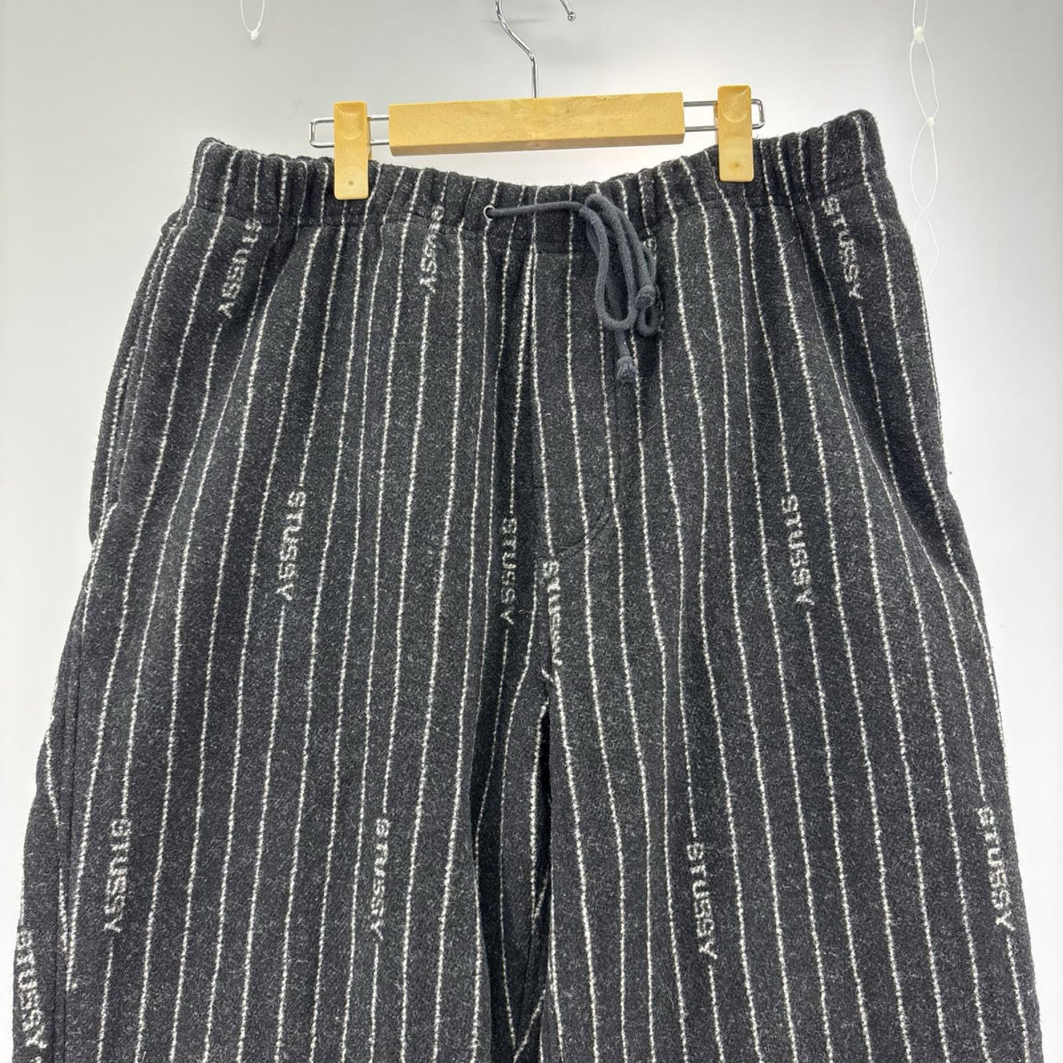 パンツ 22AW ×stussy Striped Wool Pants L ブラック
