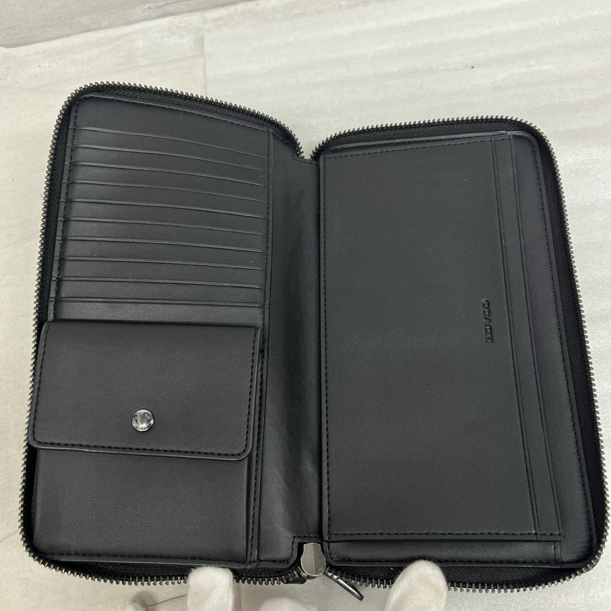 COACH ダブルジップ トラベルオーガナイザー ブラック
