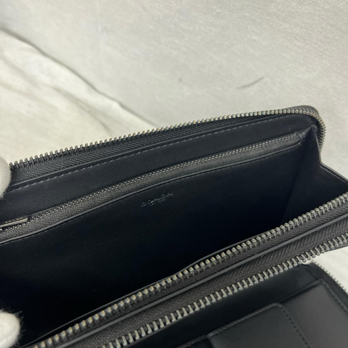 COACH ダブルジップ トラベルオーガナイザー ブラック