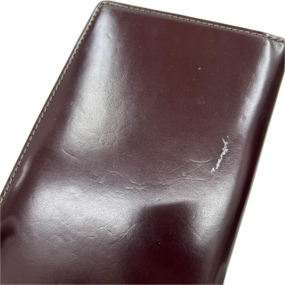 長財布 CORDOVAN ﾚｻﾞｰ 茶 ブラウン