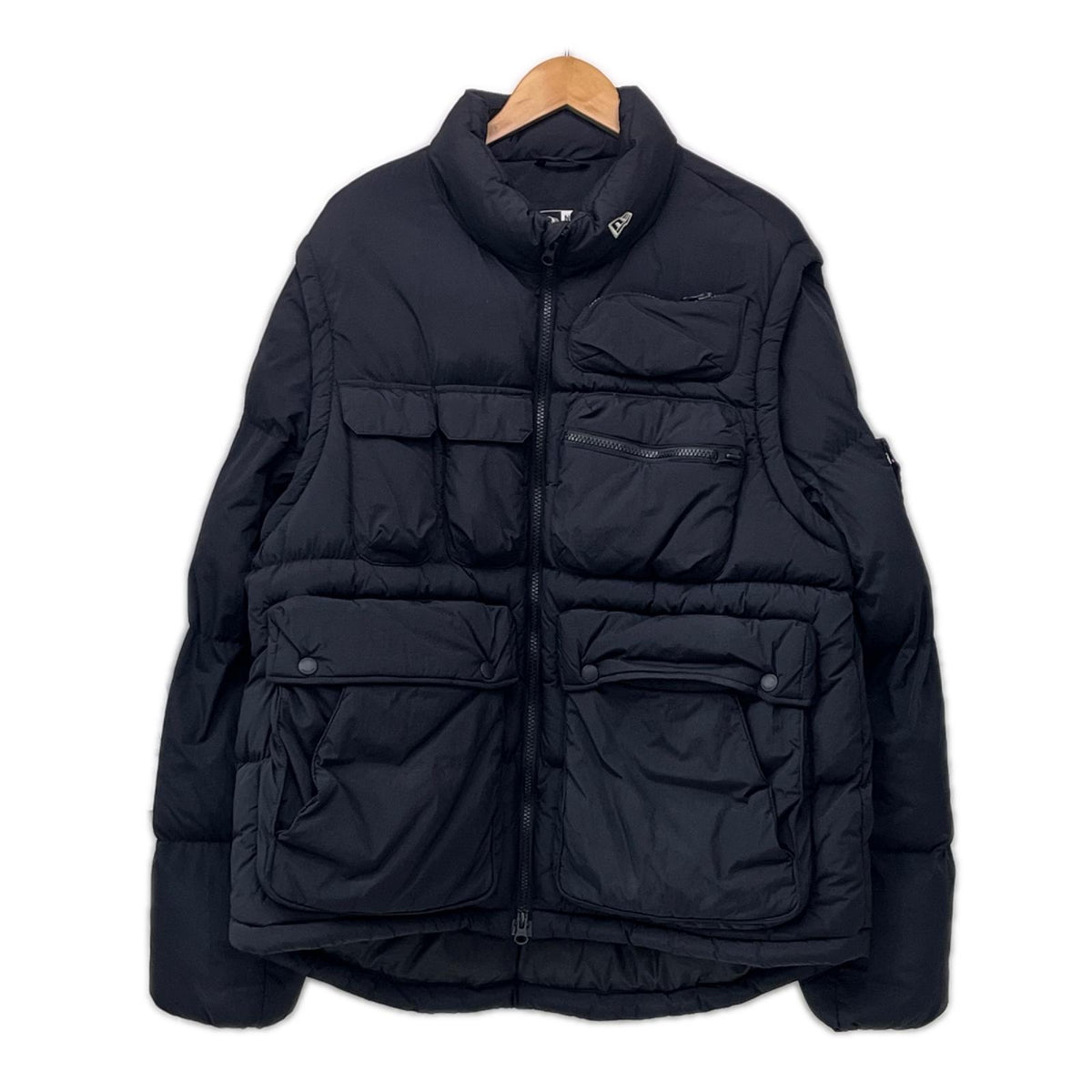 ダウンジャケット NEW ERA Originators Featherless down sizeM ﾌﾞﾗｯｸ ブラック