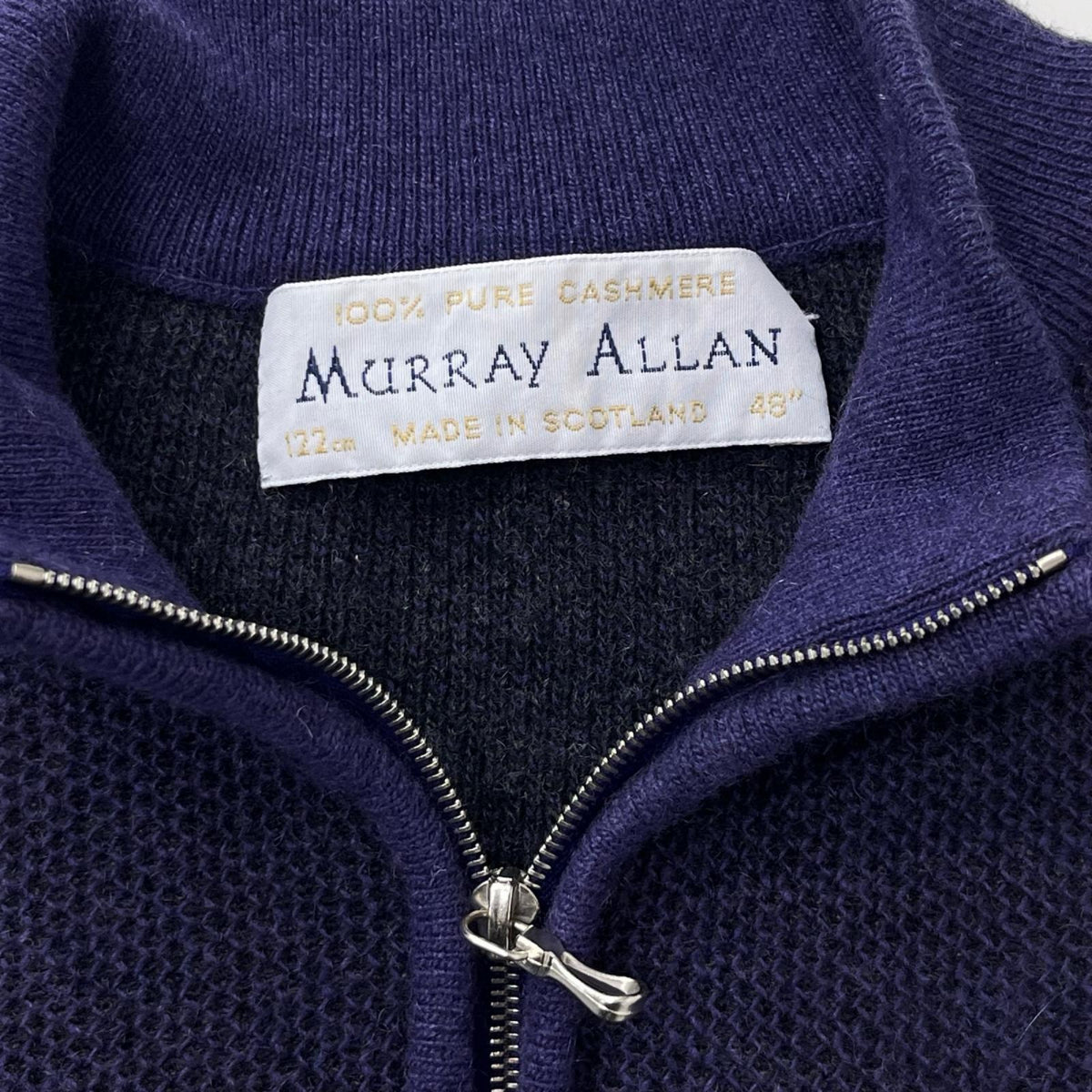 ニット MURRAY ALLAN ｶｼﾐﾔ100％ﾆｯﾄ ﾊﾟｰﾌﾟﾙ 48 パープル