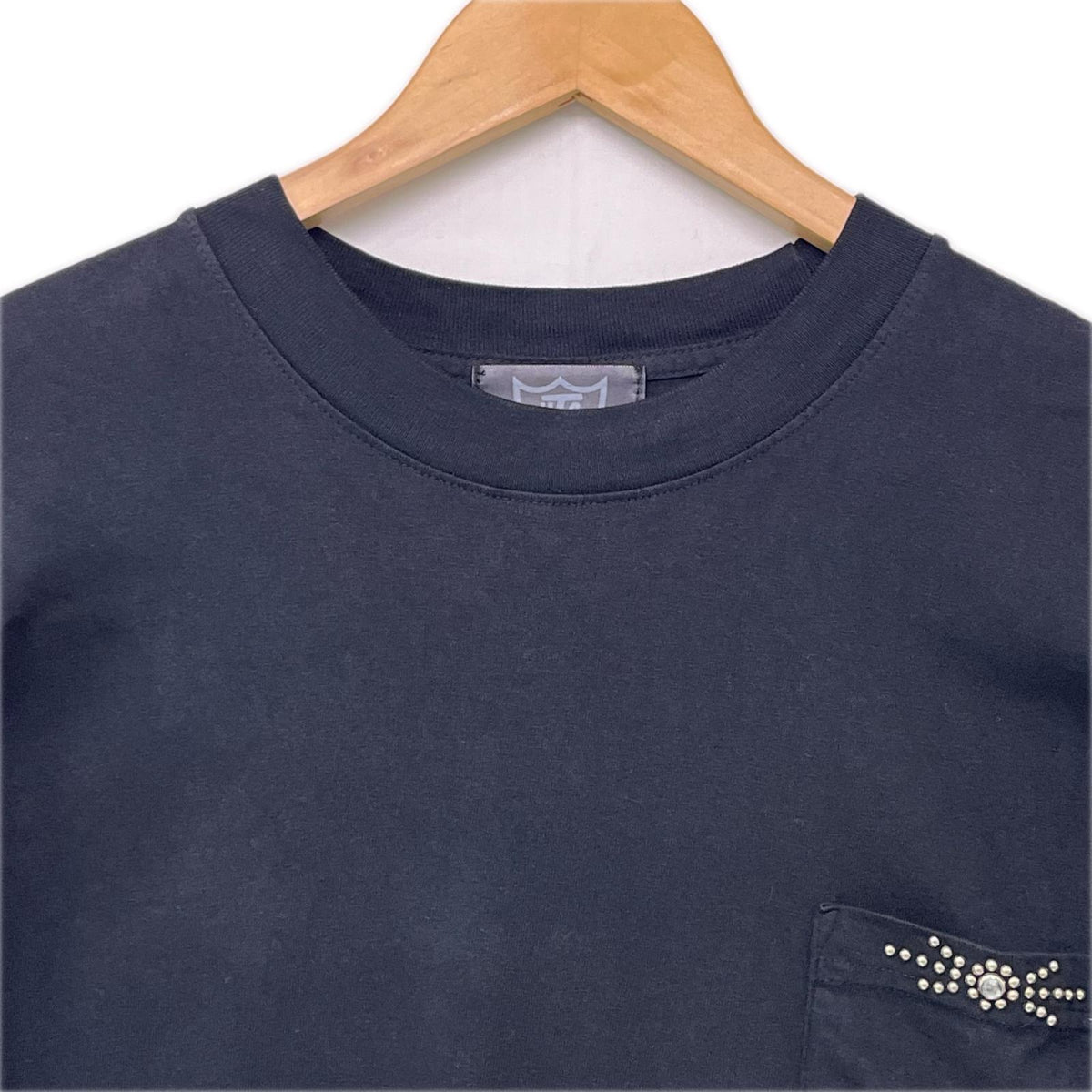 長袖Ｔシャツ HTC×LOS ANGELES APPAREL ﾎﾟｹｯﾄｽﾀｯｽﾞﾛﾝTee L ﾌﾞﾗｯｸ L ブラック