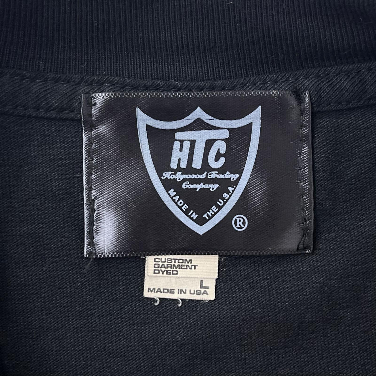 長袖Ｔシャツ HTC×LOS ANGELES APPAREL ﾎﾟｹｯﾄｽﾀｯｽﾞﾛﾝTee L ﾌﾞﾗｯｸ L ブラック