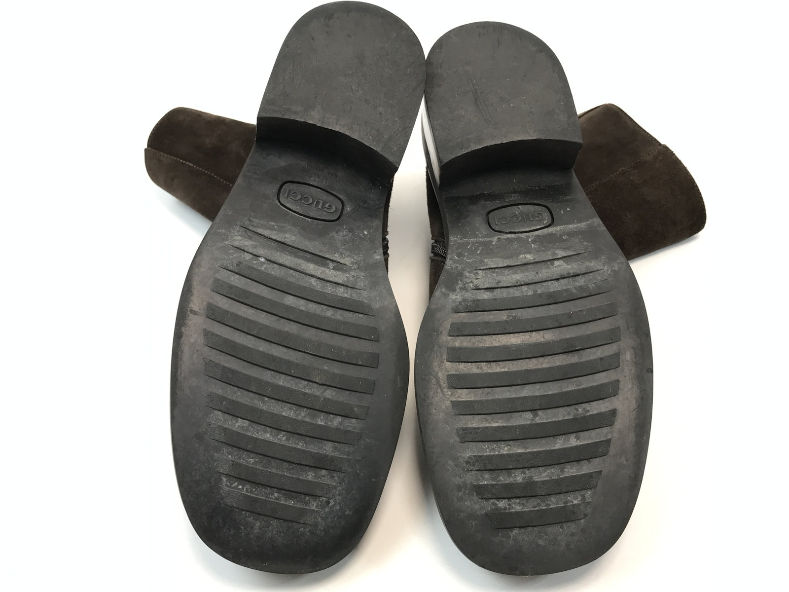 GUCCI ﾄﾑﾌｫｰﾄﾞ期 ｽｴｰﾄﾞﾚｻﾞｰﾌﾞｰﾂ 42 1/2 ﾌﾞﾗｳﾝ