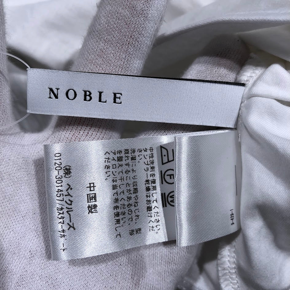 半袖Ｔシャツ NOBLE ウエストギャザーコンパクトT ホワイト