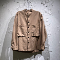 長袖シャツ 20AW ウールギャバジン ビッグシャツ S ベージュ