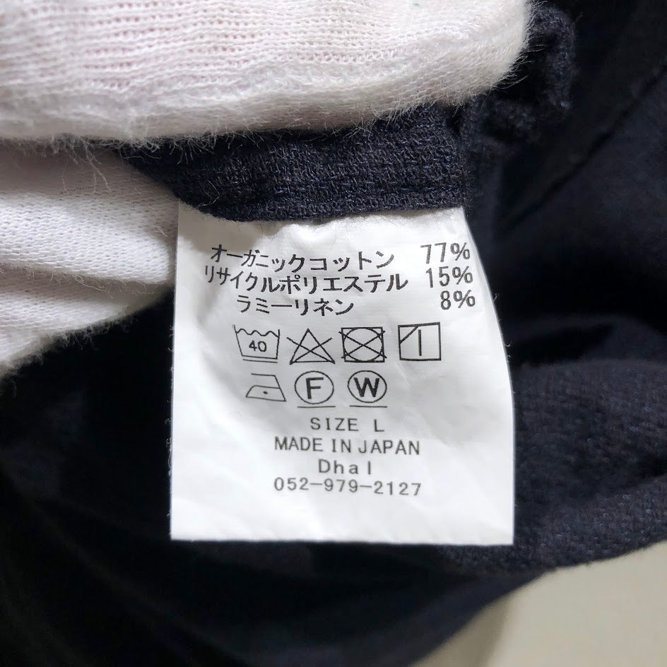 ジャケット Dhal オーガニックコットン シャツジャケット L ブラック