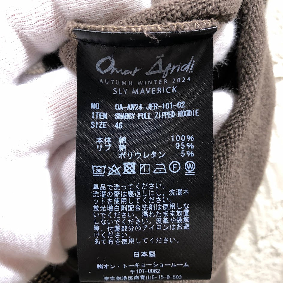 パーカー 24AW Shabby Full Zipped Hoodie