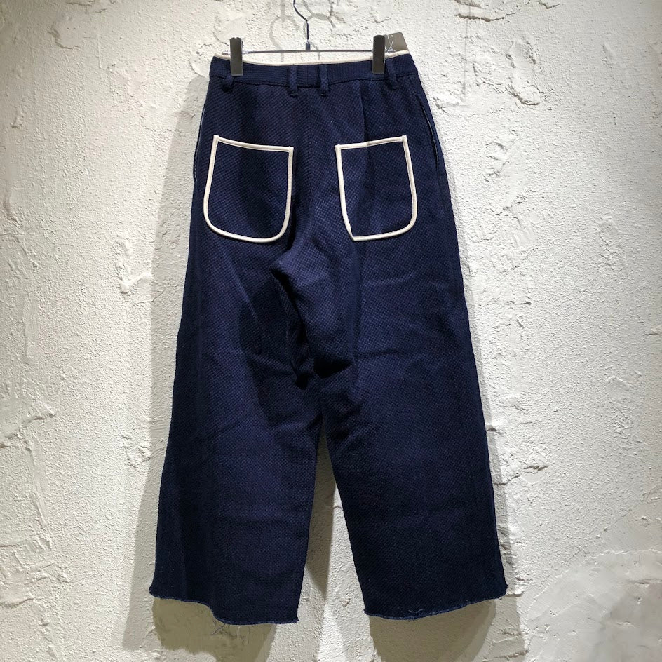 デニムパンツ Nomat ウエストパイピングカットオフデニム