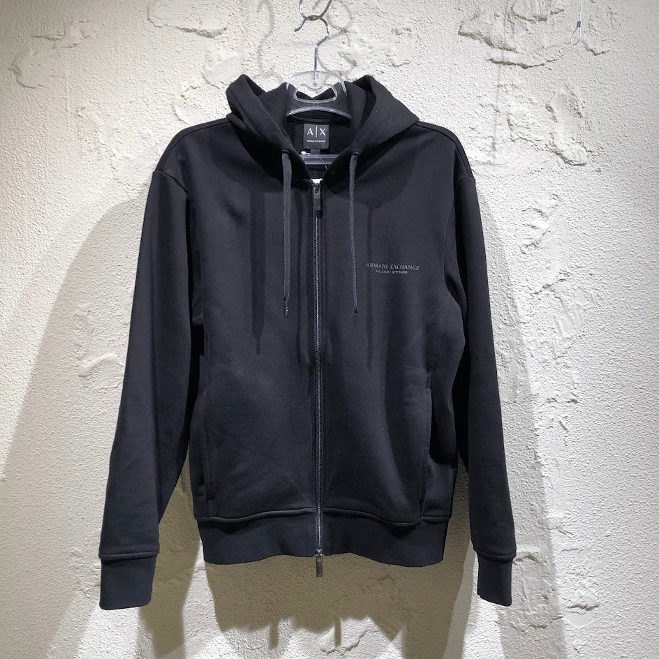 パーカー AXロゴ ジップアップフーデッドスウェットシャツ