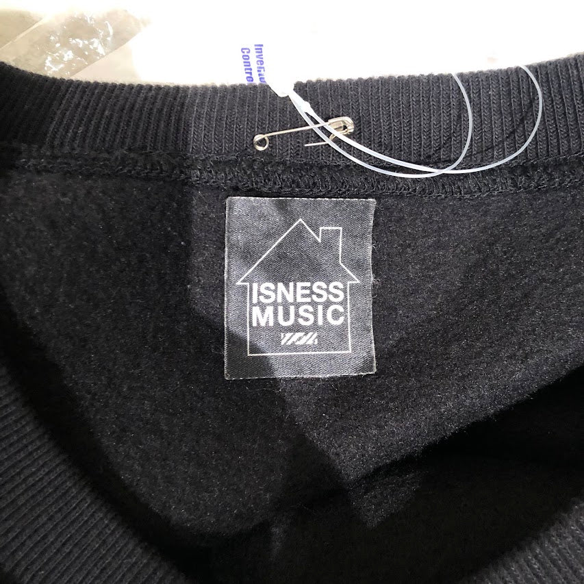 スウェット ISNESS MUSIC ”HOUSE" スウェット ブラック