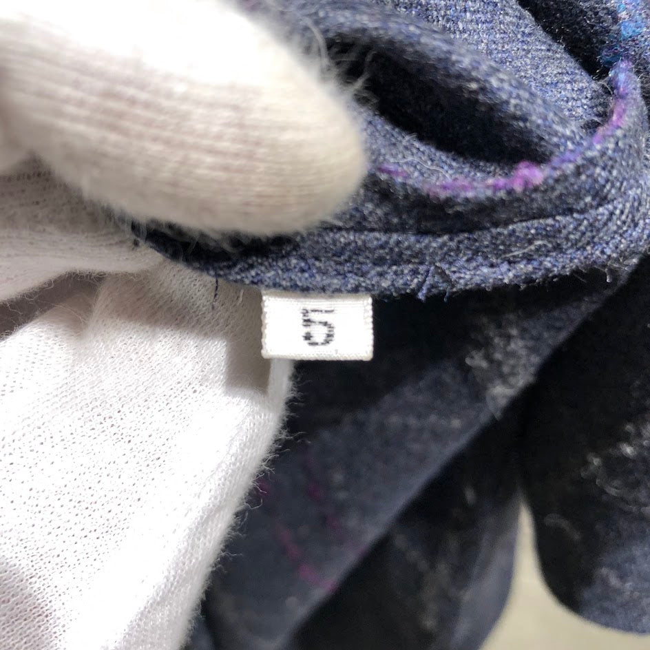 長袖シャツ 22AW Gradation Grid Shirt スタンドカラーウールシャツ