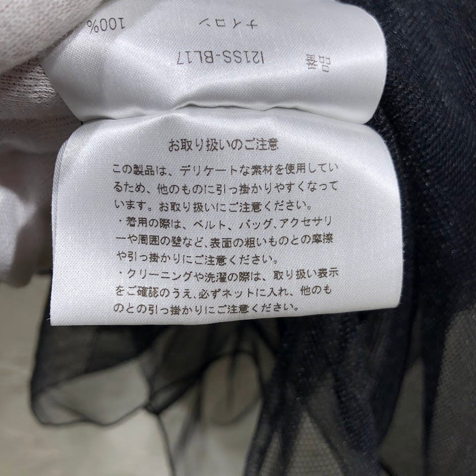 ワンピース チュールプルオーバーワンピース ブラック