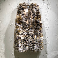 長袖シャツ FAKE FUR LEOPARD PRINT VEST 36