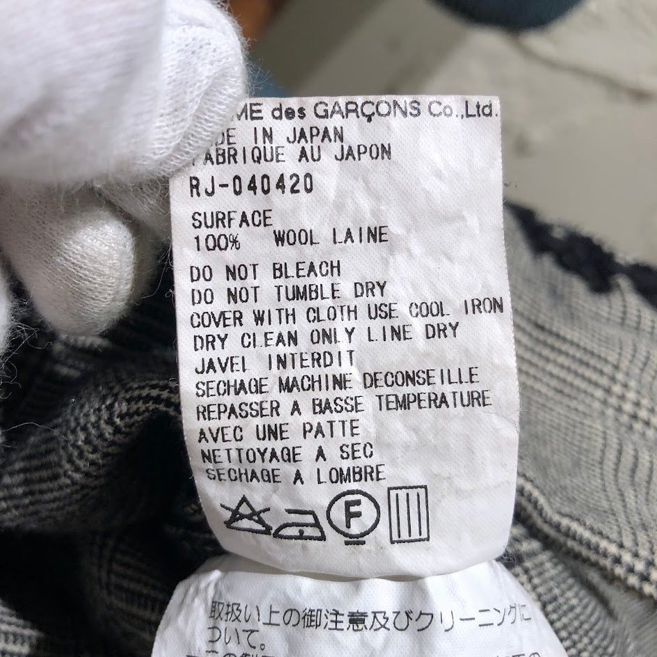 ジャケット 99SS ラウンドカラーウールチェックジャケット